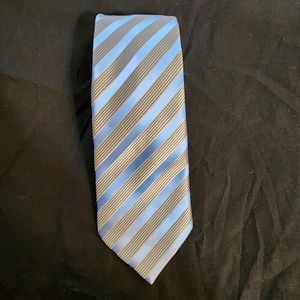 VintageVitorofolo Tie, 100% Polyester, blue and grey, 60x3.5 inches